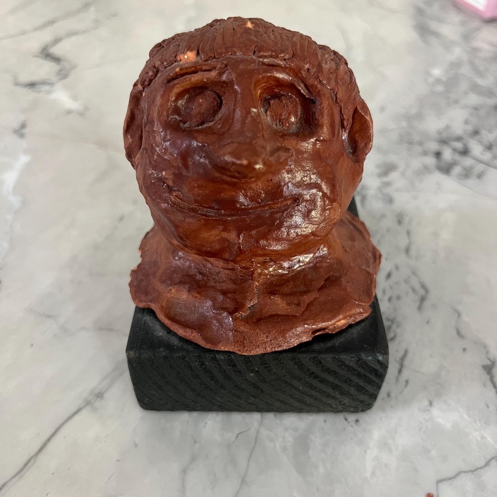 Handmade expressionist sculpture of man
